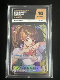 One Piece Card Game Two Legends OP08-058 Charlotte Pudding Alt Art Leader ACE 10 - Image 1