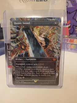 Buster Sword Borderless Card Magic the Gathering Final Fantasy 0351 - Image 1