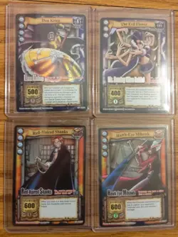 Bandai One Piece Card Game CCG '05-06 Shanks Robin Mihawk + Silver Rare Holos - Image 1
