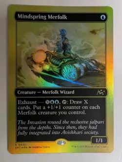 MTG - Mindspring Merfolk - DFT - R - First Place Foil - 436 - Image 1