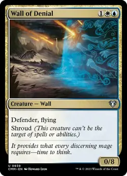 Wall of Denial Light Play, English Magic the Gathering MTG Commander Masters - Image 1