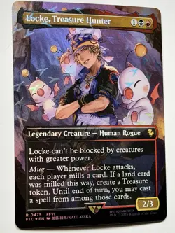 Magic - Locke, Treasure Hunter Borderless Chocobo Track Foil Final Fantasy MTG - Image 1