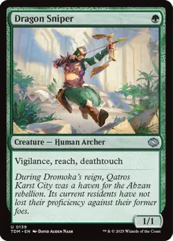 MTG Dragon Sniper TDM U Creature Human Archer NM - Image 2