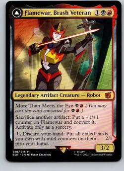 Flamewar, Brash Veteran - BOT - Transformers - Mythic - NM - MTG - Image 1