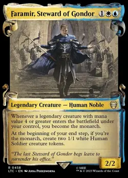 MTG Faramir, Steward of Gondor - Foil - Showcase Scrolls, Commander: The Lord of - Image 1