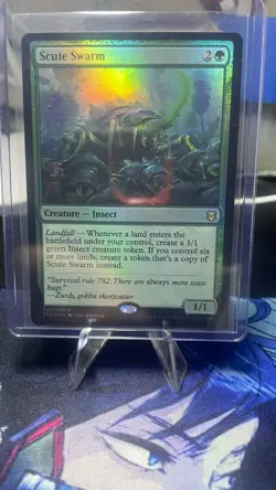 MTG, Scute Swarm FOIL 203 ZNR Promo NM Zendikar Rising - Image 1