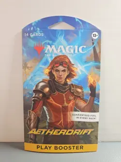 Magic The Gathering Aetherdrift sleeved Play Booster 14 Card Pack - Image 1