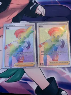 Bea - 193/185 - Rainbow Secret Rare Card - Pokemon Vivid Voltage NM/M Lot Of 2 - Image 1