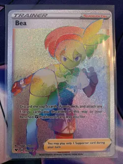 Bea - 193/185 - Rainbow Secret Rare Card - Pokemon Vivid Voltage NM/M Lot Of 2 - Image 5