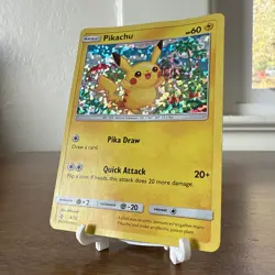 Pokemon Pikachu 4/12 2018 Hologram Card Rare - Image 1