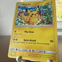 Pokemon Pikachu 4/12 2018 Hologram Card Rare - Image 2
