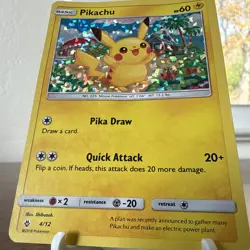 Pokemon Pikachu 4/12 2018 Hologram Card Rare - Image 3