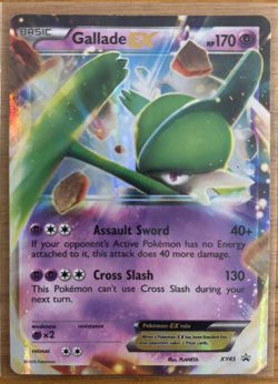 Pokemon TCG Trading Card 2015 Black Star Promo Gallade EX Holo Foil XY45 - Image 2