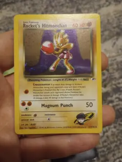 Rockets Hitmonchan Gym Heroes Trading Card 11/132 Holo - Image 1
