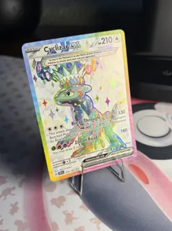 Pokemon TCG Cyclizar EX Sv08: Surging Sparks Holo Ultra Rare Card 228/191 - Image 1