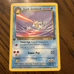 Dark Golduck Team Rocket 1st Edition 37/82 WOTC Vintage Pokemon Card 2000 LP - Image 1