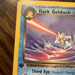 Dark Golduck Team Rocket 1st Edition 37/82 WOTC Vintage Pokemon Card 2000 LP - Image 3