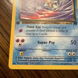 Dark Golduck Team Rocket 1st Edition 37/82 WOTC Vintage Pokemon Card 2000 LP - Image 4