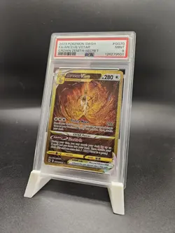 PSA 9 Pokemon Arceus VSTAR GG70 Crown Zenith Gold Secret Rare Holo Card - Image 1