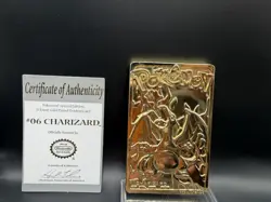 Pokemon Charizard 23k Gold Plated Trading Card 1999 Burger King Limited Edition - Image 1