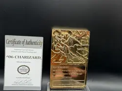 Pokemon Charizard 23k Gold Plated Trading Card 1999 Burger King Limited Edition - Image 2