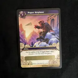 Blizzard World Of Warcraft Paper Airplane Loot Card Unscratched 2007 - Image 1