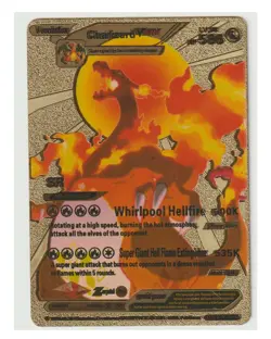 5 Card Lot Pokemon Charizard, Pikachu, Morpeko, Tag Team - Gold Foil, Fan Art - Image 3