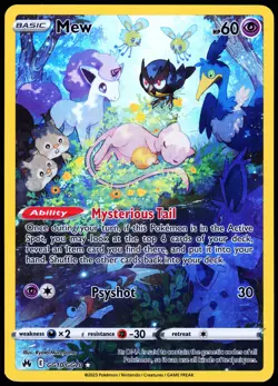 Pokemon Card- Mew Crown Zenith: Galarian Gallery #GG10/GG70 - Image 1