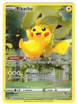 Pikachu GG30/GG70 Crown Zenith: Galarian Gallery Holo Pokemon Card NM - Image 1