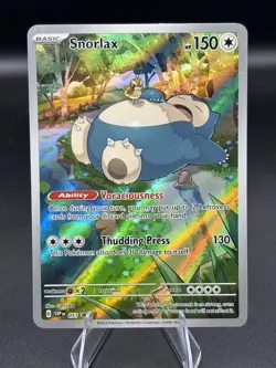 Pokemon Snorlax SVP 051 Holo Black Star Promo Card Scarlet & Violet 151 NM - Image 1