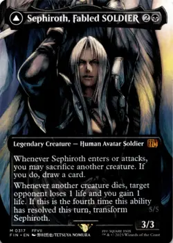 MTG Sephiroth, Fabled SOLDIER (0317) (Borderless) Normal NM FINAL FANTASY Magic - Image 1