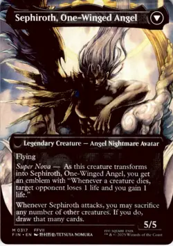 MTG Sephiroth, Fabled SOLDIER (0317) (Borderless) Normal NM FINAL FANTASY Magic - Image 2