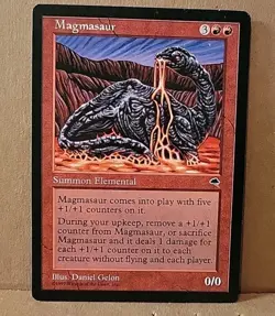 MTG Magic the Gathering Magmasaur (188/350) Tempest LP - Image 1