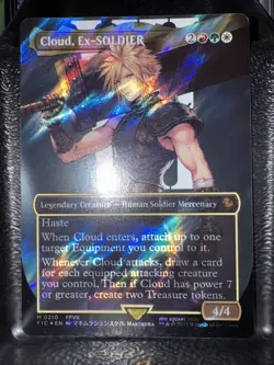 Cloud, Ex-SOLDIER (Borderless) (Surge Foil) Commander: Final Fantasy Foil - Image 1