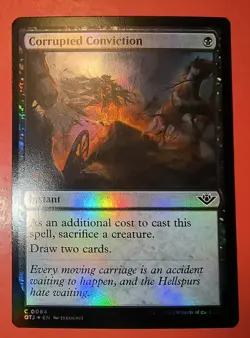 MTG: CORRUPTED CONVICTIONS, FOIL FINISH, COMMON , 0084, OTJ, NM - Image 1