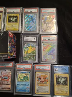 Huge Pokemon PSA Graded Lot of 15 + Booster Bundle +Full Arts SIRs Vintage Bulk - Image 3