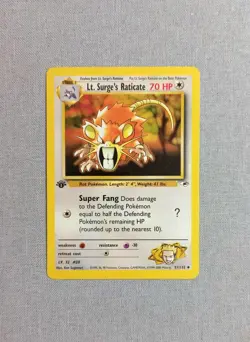 Pokemon TCG - 1st Edition Lt. Surge's Raticate - Gym Challenge Set - 51/132 - Image 1
