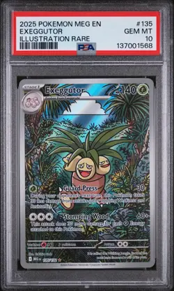 Exeggutor #135 Illustration Rare Pokemon Meg En-Mega Evolution Gem Mint PSA 10 - Image 1