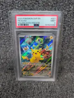 Pokemon Pikachu 027 Sv: Paldean Evolved ETB Promo PSA 9 - Image 1