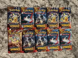 Pokemon TCG: Scarlet and Violet Surging Sparks Booster Pack Lot Of 10 (B) - Image 1