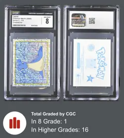 CGC NM/M 8 - Lapras - 115 - 2000 Pokemon Merlin Series 2 Sticker - Cracked Ice - Image 3