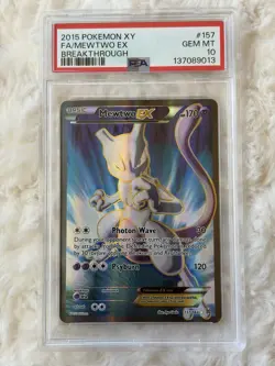 2015 Pokemon XY Breakthough Full Art Mewtwo EX #157 PSA 10 Gem Mint - New Cert - Image 1