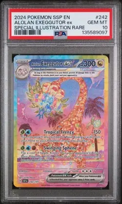 2024 POKEMON SSP SPECIAL ILLUSTRATION RARE #242 ALOLAN EXEGGUTOR EX PSA 10 - Image 1