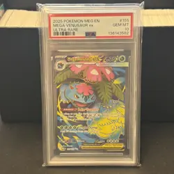 2025 POKEMON MEG EN-MEGA EVOLUTION ULTRA RARE #155 MEGA VENUSAUR EX PSA 10 - Image 1