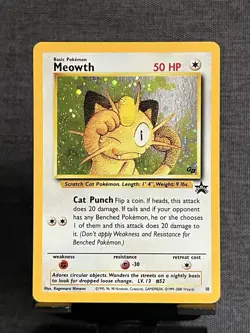 Pokemon TCG Meowth Black Star Promos Holo - Image 1