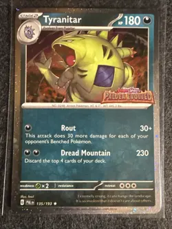 Tyranitar 135/193 Paldea Evolved Stamp Cosmos Holo NM Pokemon - Image 1