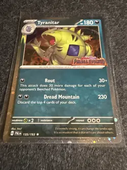 Tyranitar 135/193 Paldea Evolved Stamp Cosmos Holo NM Pokemon - Image 2
