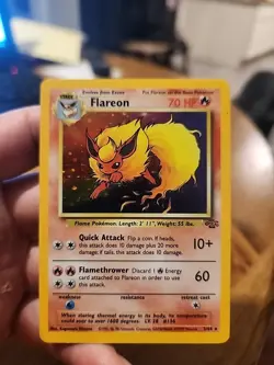 Pokemon TCG Flareon Jungle 3/64 Holo Unlimited Holo Rare - Image 1