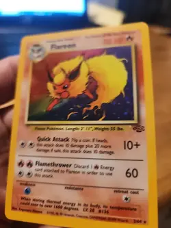 Pokemon TCG Flareon Jungle 3/64 Holo Unlimited Holo Rare - Image 3
