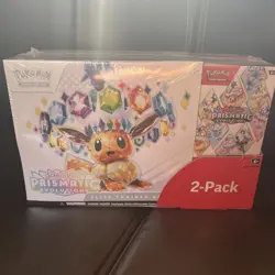 Pokemon Prismatic Evolutions Elite Trainer Box and Booster Bundle Costco 2-Pack - Image 1